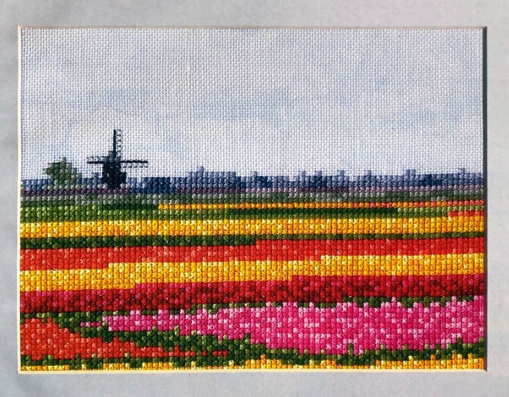 Dutch Field of Springtime Bulbs ~ Cross Stitch Chart