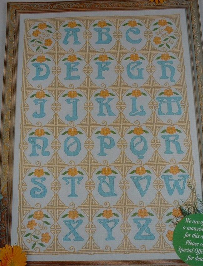 Art Nouveau Alphabet Sampler ~ Cross Stitch Charts 