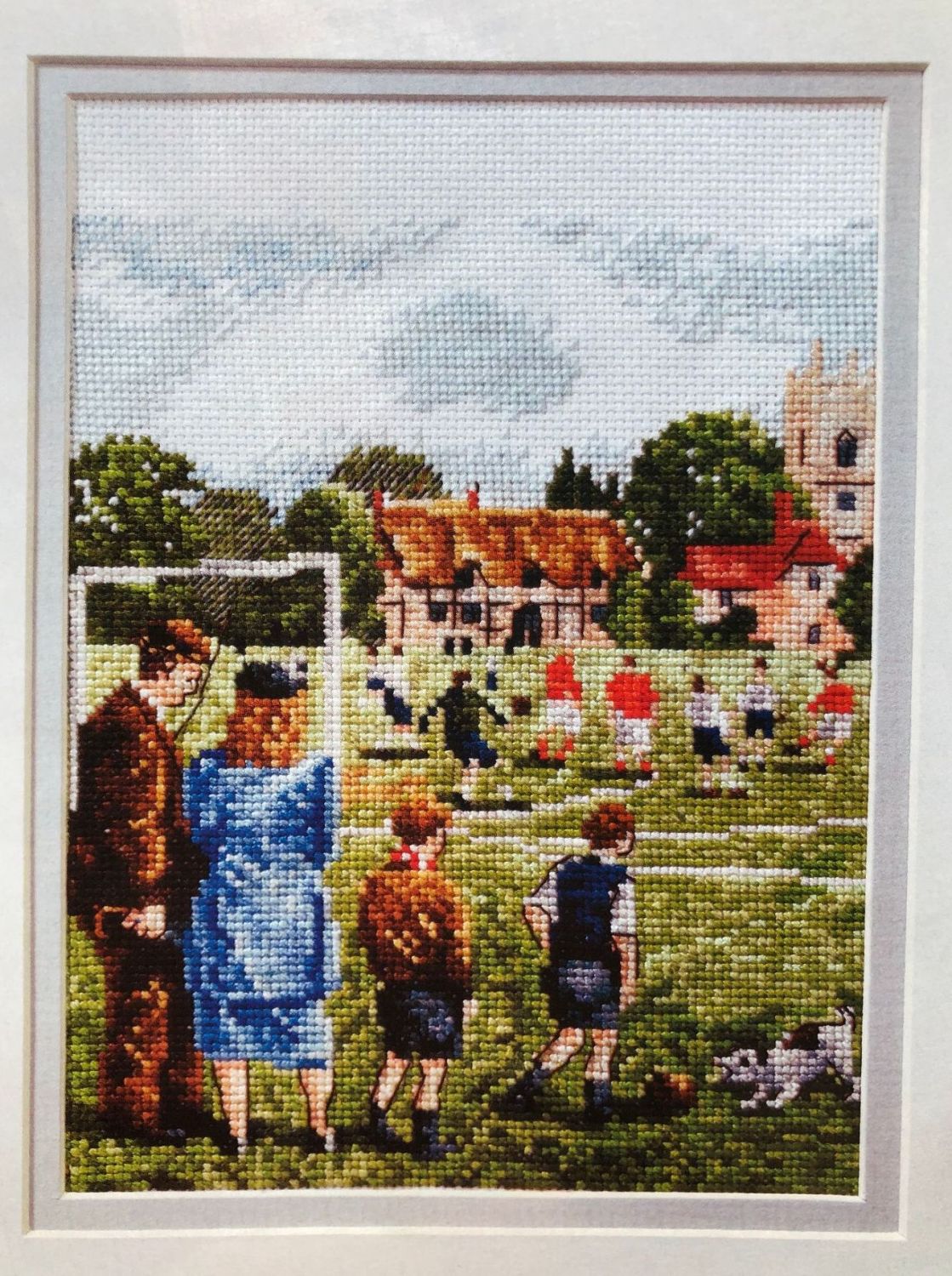 Football on the Village Green ~ Cross Stitch Chart