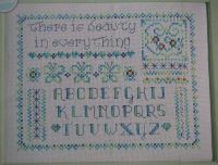 Beauty In Everything Alphabet Sampler ~ Cross Stitch Chart