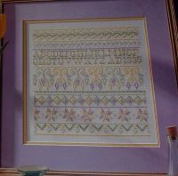 Spring ~ Floral Band Sampler with Alphabet ~ Cross Stitch Chart