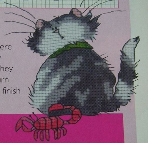 Scorpio Cat Card ~ Cross Stitch Chart