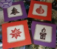 Four Sparkly Christmas Cards ~ Cross Stitch Charts