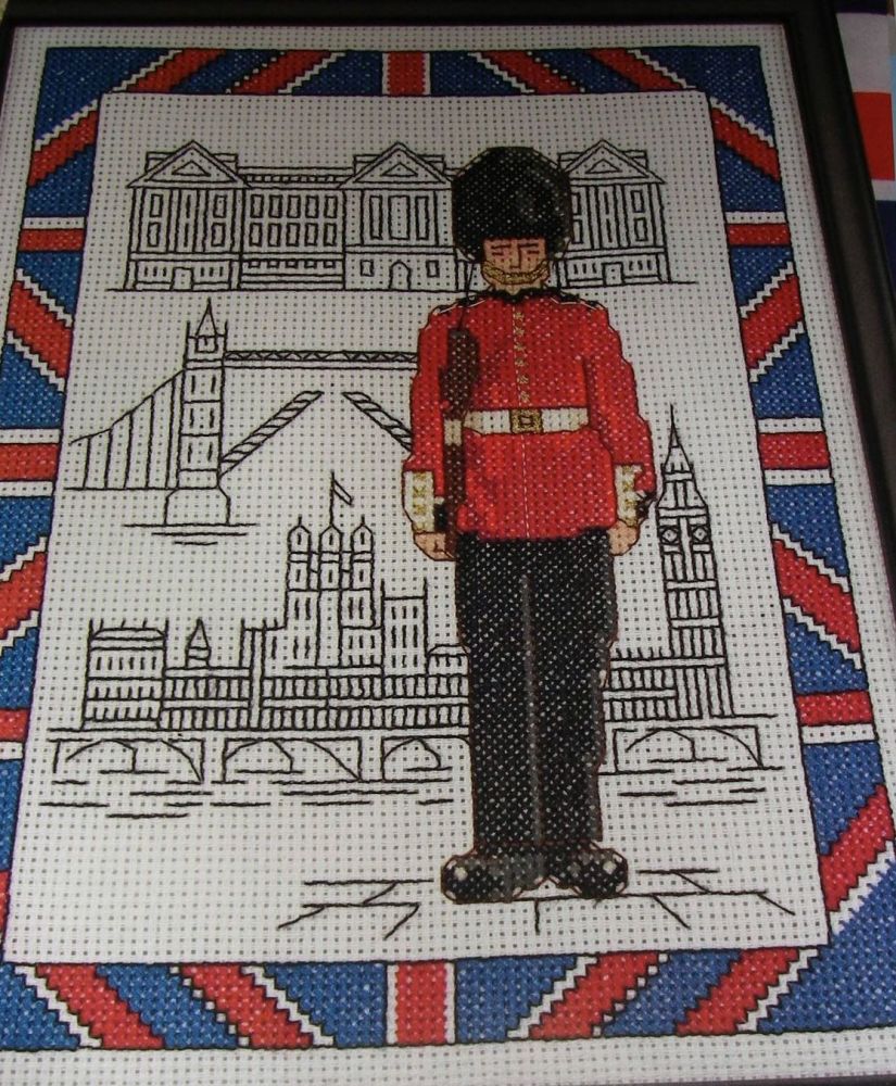 London Guardsman Scene Souvenir ~ Cross Stitch Chart