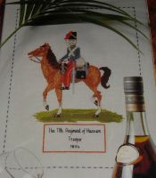 11th Regiment Hussara Trooper 1854 Horseback Rider: Cross Stitch Chart