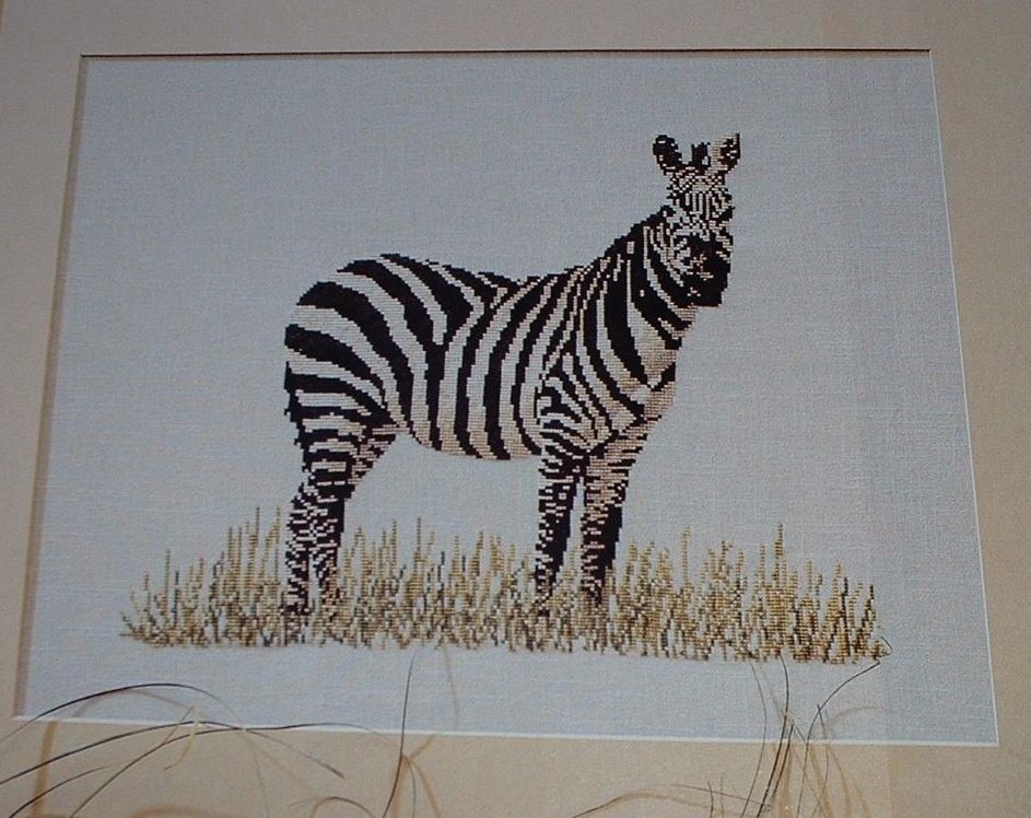 Zebra On Safari ~ Cross Stitch Chart