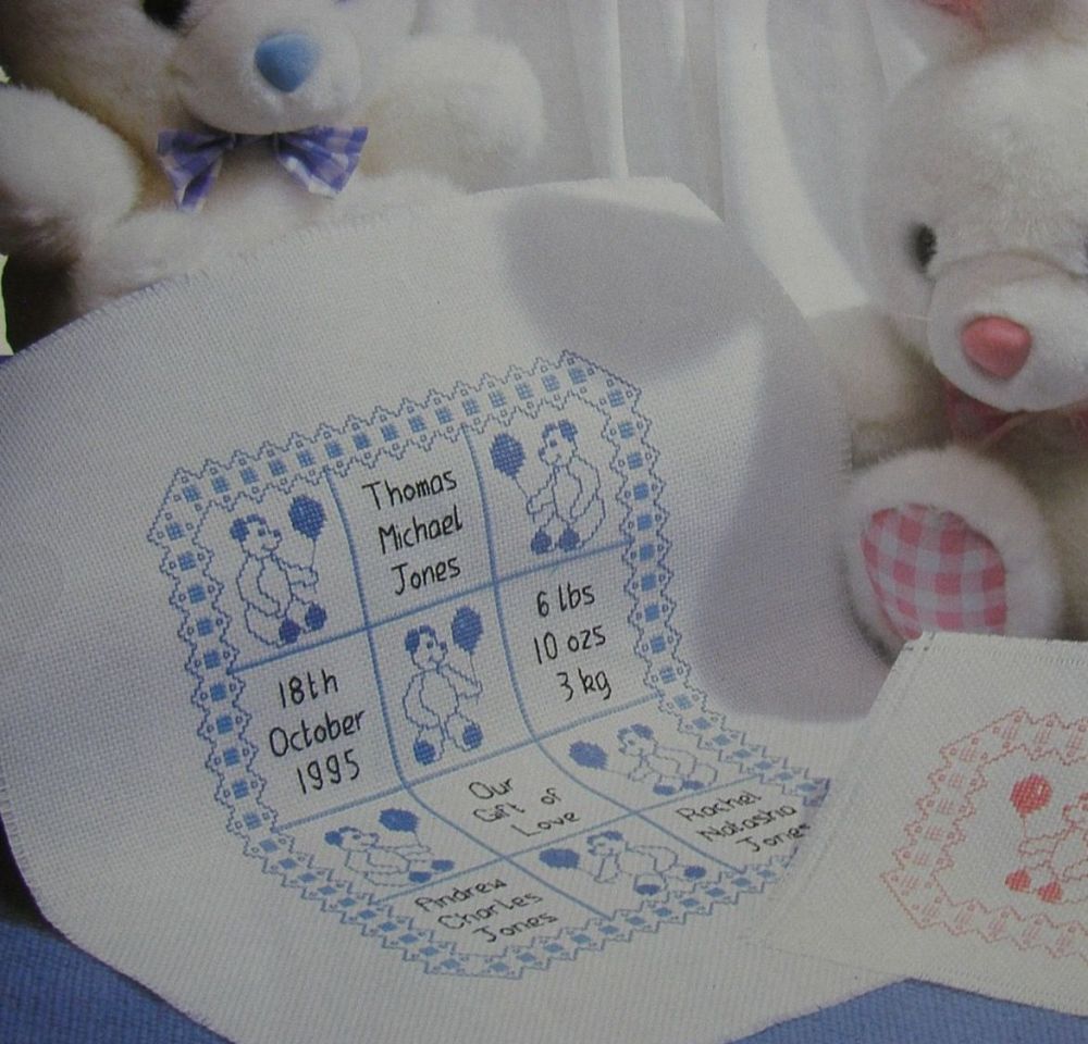 Miniature Quilt Baby Samplers ~ Cross Stitch Chart