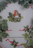 Christmas Robin Place Mat & Napkin ~ Cross Stitch Charts