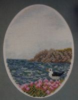 Rugged Coastline with Seagull ~ Cross Stitch Chart