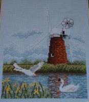Windmill on the East Anglian Fens ~ Cross Stitch Chart