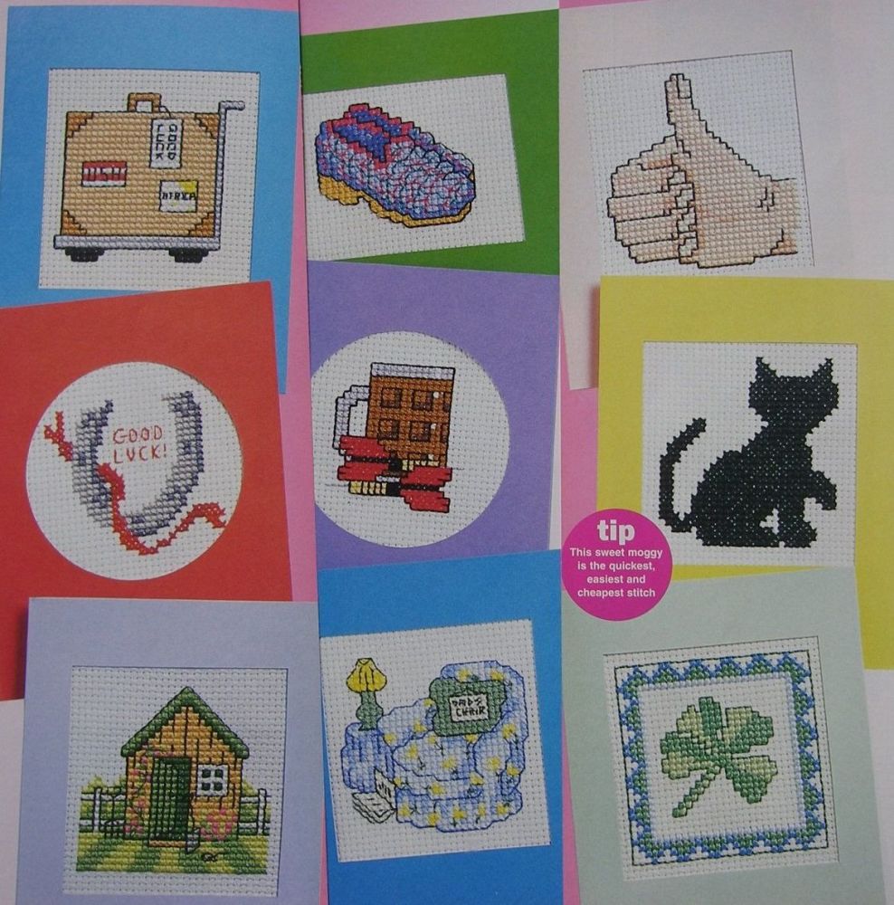 Good Luck, Father's Day & Bon Voyage Cards ~ 12 Cross Stitch Charts