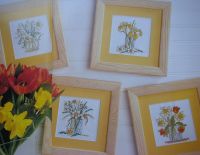 Vases of Spring Flowers ~ Four Cross Stitch Charts