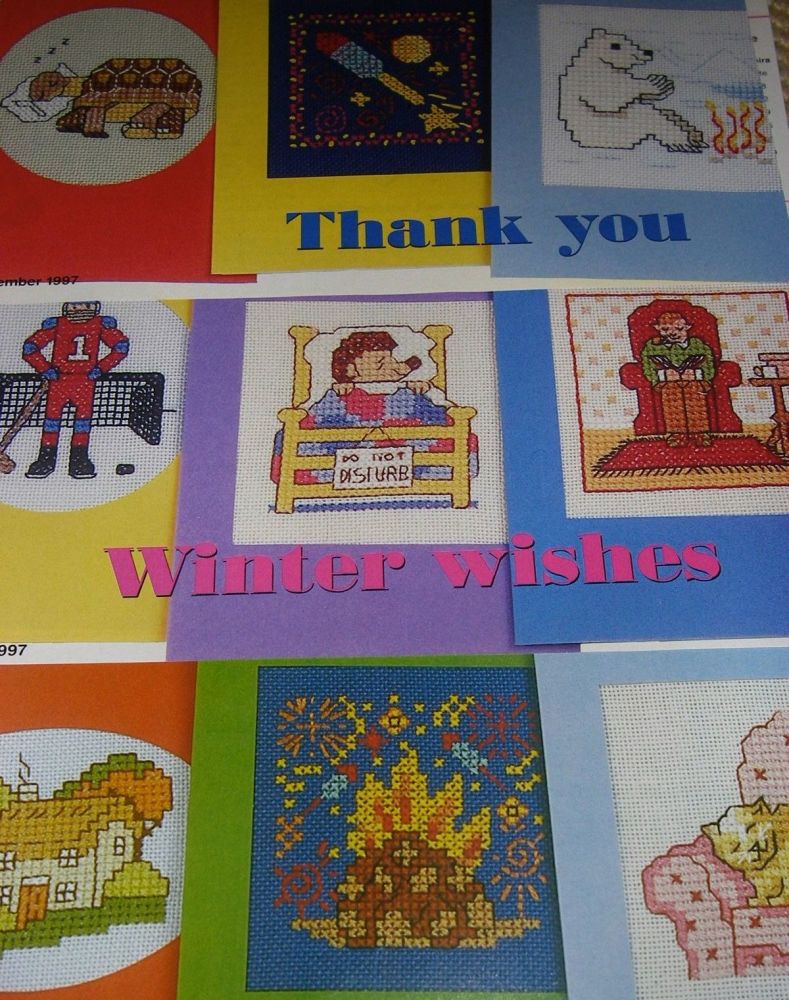 Twelve Winter Themed Cards ~ Cross Stitch Charts