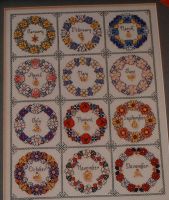 Flowers of the Month Garland Sampler ~ Cross Stitch Chart