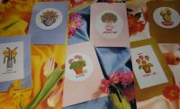 Spring Flower Cards ~ Cross Stitch Charts