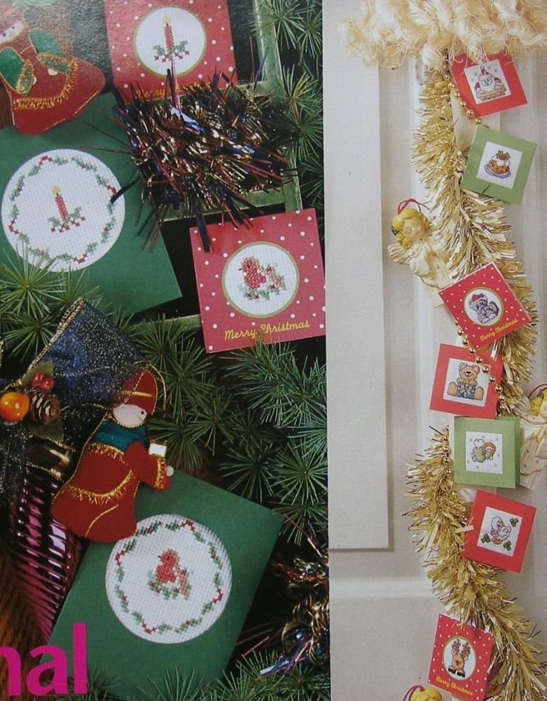 12 Christmas Cards/Gift Tags ~ Cross Stitch Charts