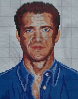 Mel Gibson Hollywood Actor ~ Cross Stitch Chart