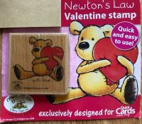 Newton's Law ~ With Love Valentine : Wood Mounted Rubber Stamp *NEW*