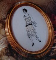 1920's Lady ~ Blackwork Pattern