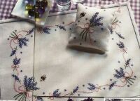 Lavender Tray or Dressing Table  Mats ~ Cross Stitch Charts