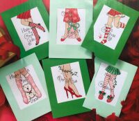 Six Christmas Stocking or Birthday Cards - Cross Stitch Charts