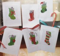 Six Christmas Stocking with Mouse - Cross Stitch Charts