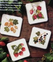 Four Fruit Coasters/ Jam Jar Lacies ~ Cross Stitch Charts