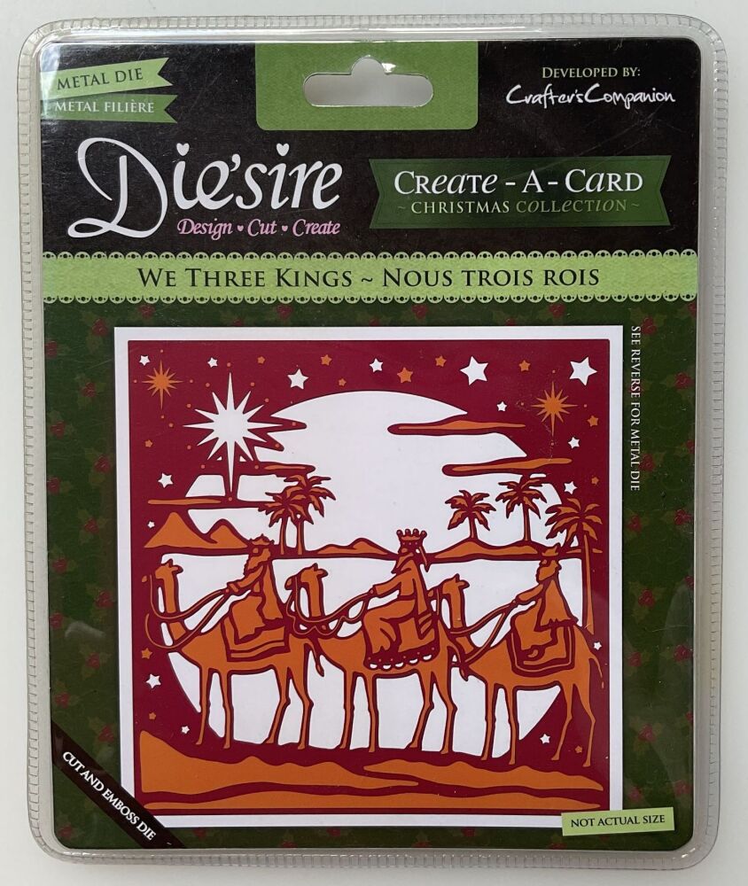 Crafter's Companion ~ We Three Kings - Die'sire Create-A-Card Metal Die