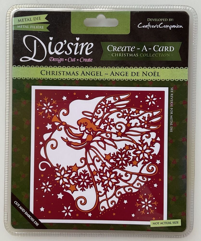 Crafter's Companion ~ Christmas Angel - Die'sire Create-A-Card Metal Die