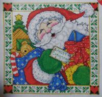 Jolly Santa with Presents ~ Cross Stitch Chart