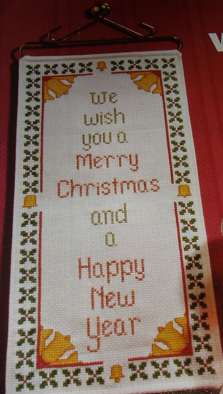 Christmas & New Year Bellpull ~ Cross Stitch Chart