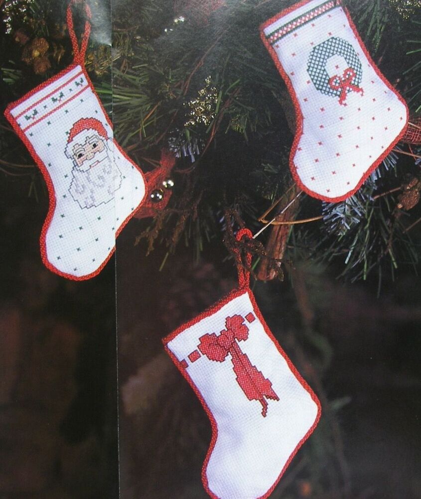 Mini Christmas Tree Stockings ~ Cross Stitch Charts