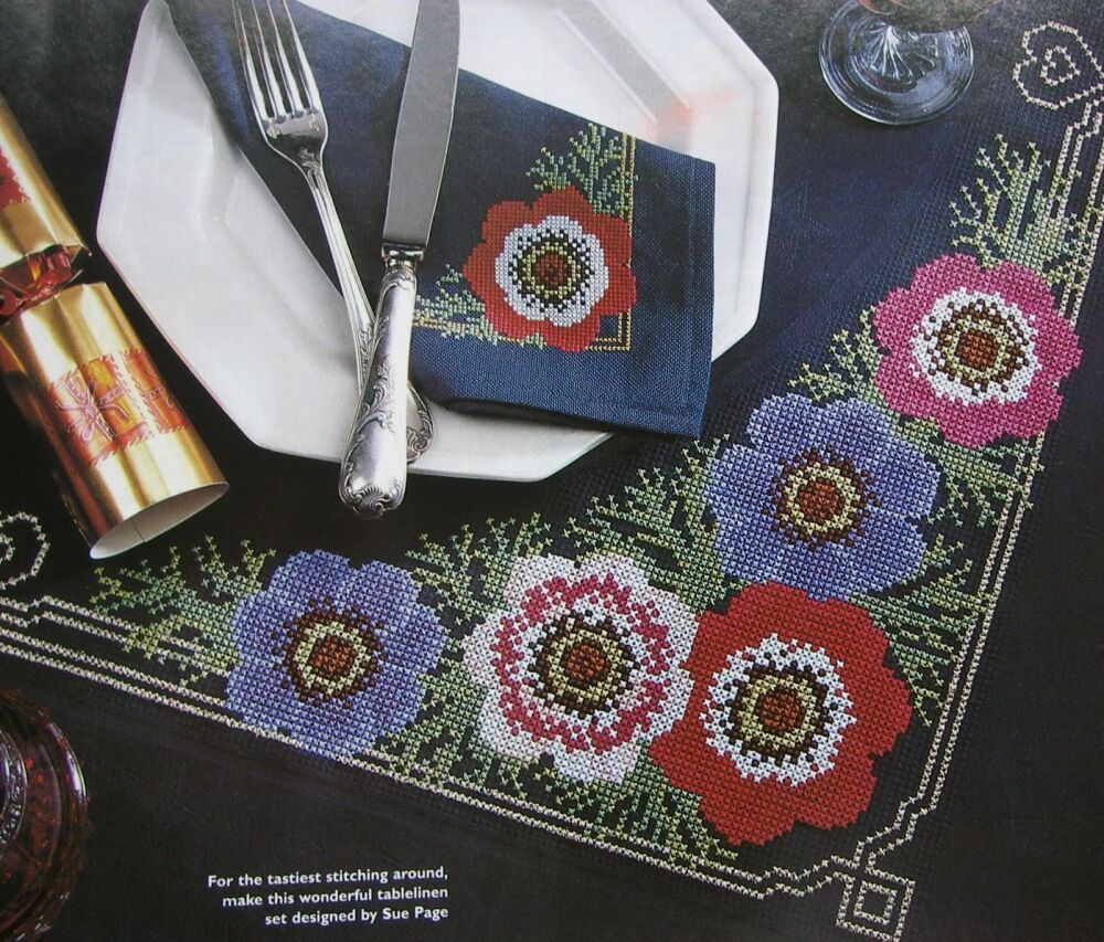 Christmas Table Linen ~ Five Cross Stitch Charts
