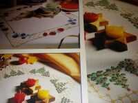 Christmas Tree & Poppy Fields Tablecloths ~ 2 Cross Stitch Charts