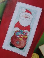 Christmas Santa with Sack Full of Presents ~ Cross Stitch Chart