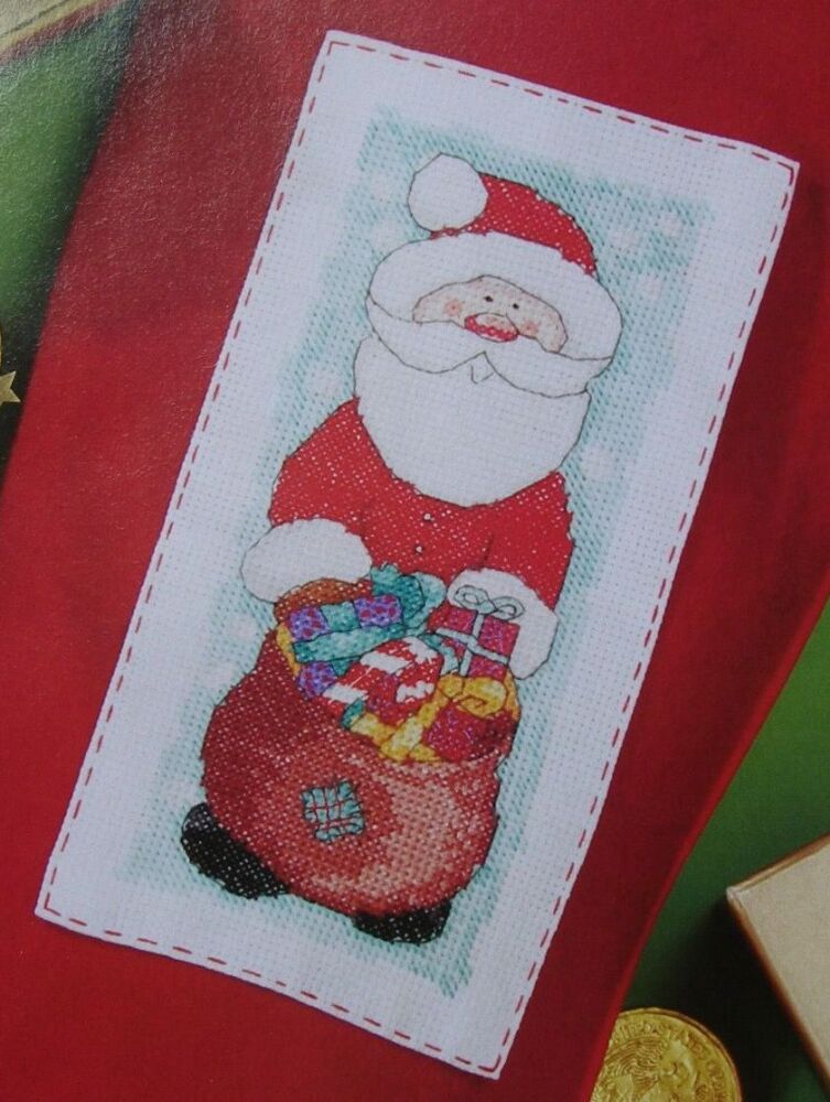 Christmas Santa with Sack Full of Presents ~ Cross Stitch Chart