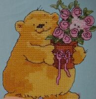 Bear with Flowers ~ You're Growing On Me