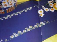 Daisy Flower Table Runner ~ Cross Stitch Chart