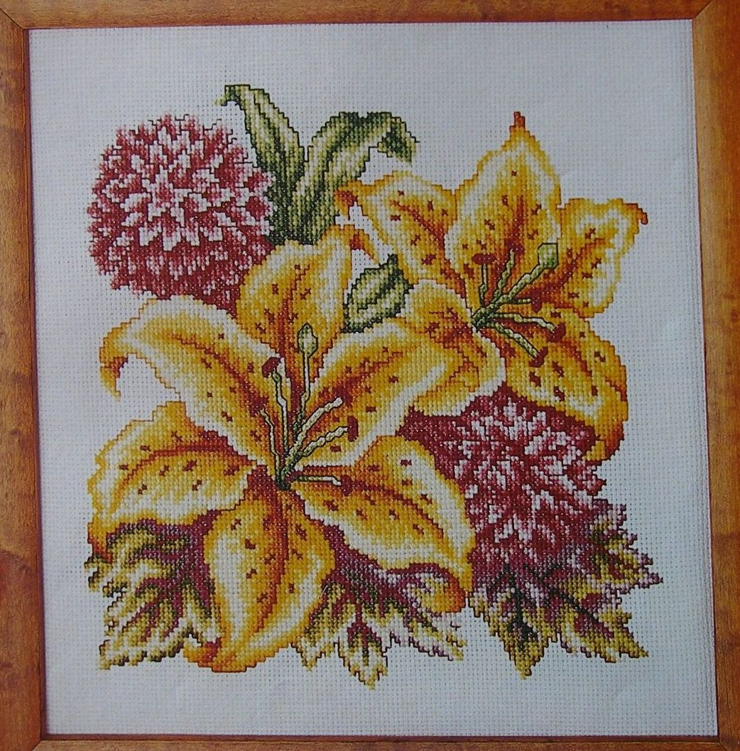 Oriental Flowers ~ Cross Stitch Chart