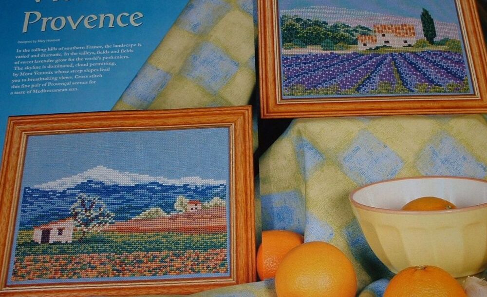 Lavender Fields & Mountains of Provence ~ Two Cross Stitch Charts