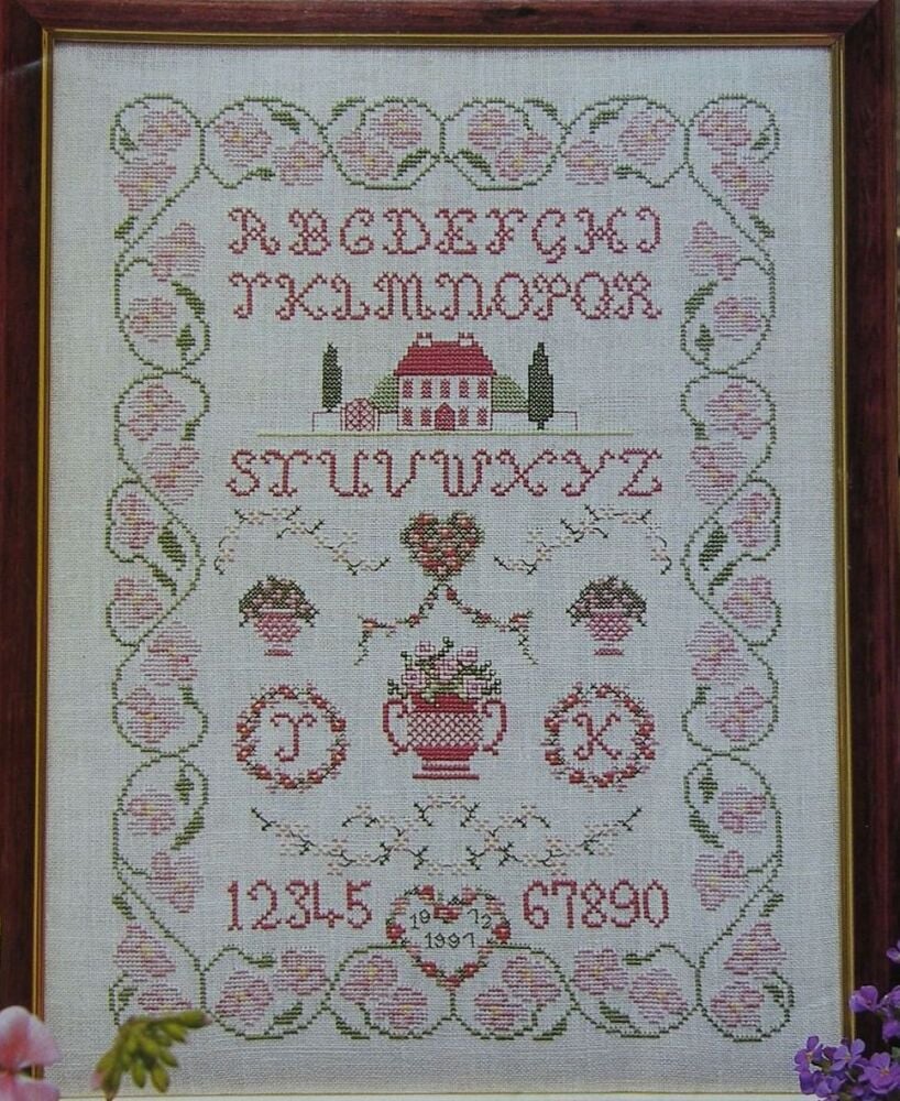 18th Century Style Floral Sampler ~ Cross Stitch Chart