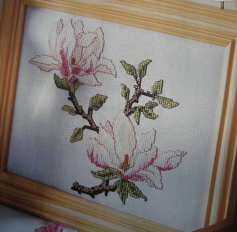 Magnolia Flower in Bloom ~ Cross Stitch Chart