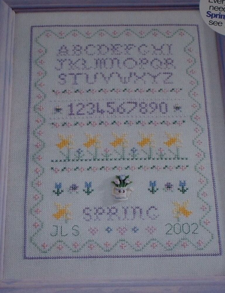 Spring Sampler with Daffodils ~ Cross Stitch Chart