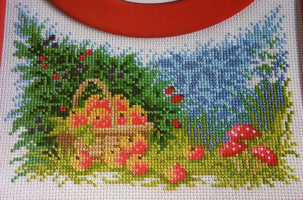 Harvest Apples Scene ~ Cross Stitch Chart