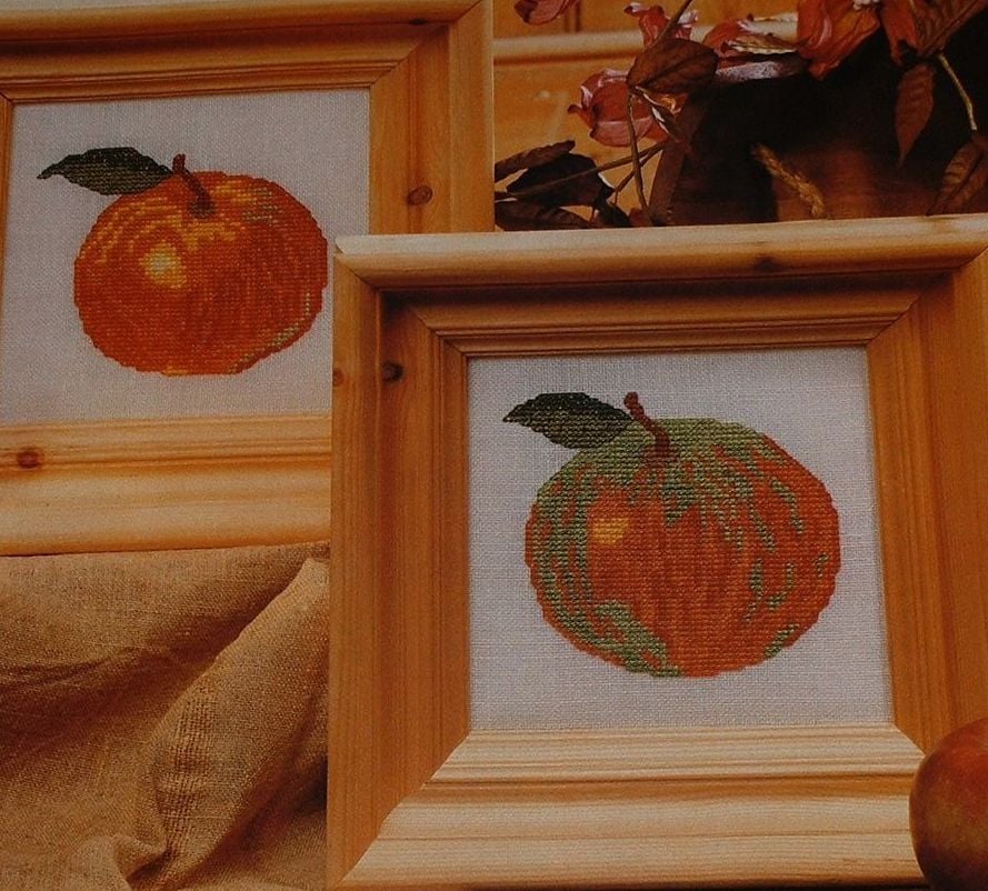 Apple Studies ~ TWO Cross Stitch Charts