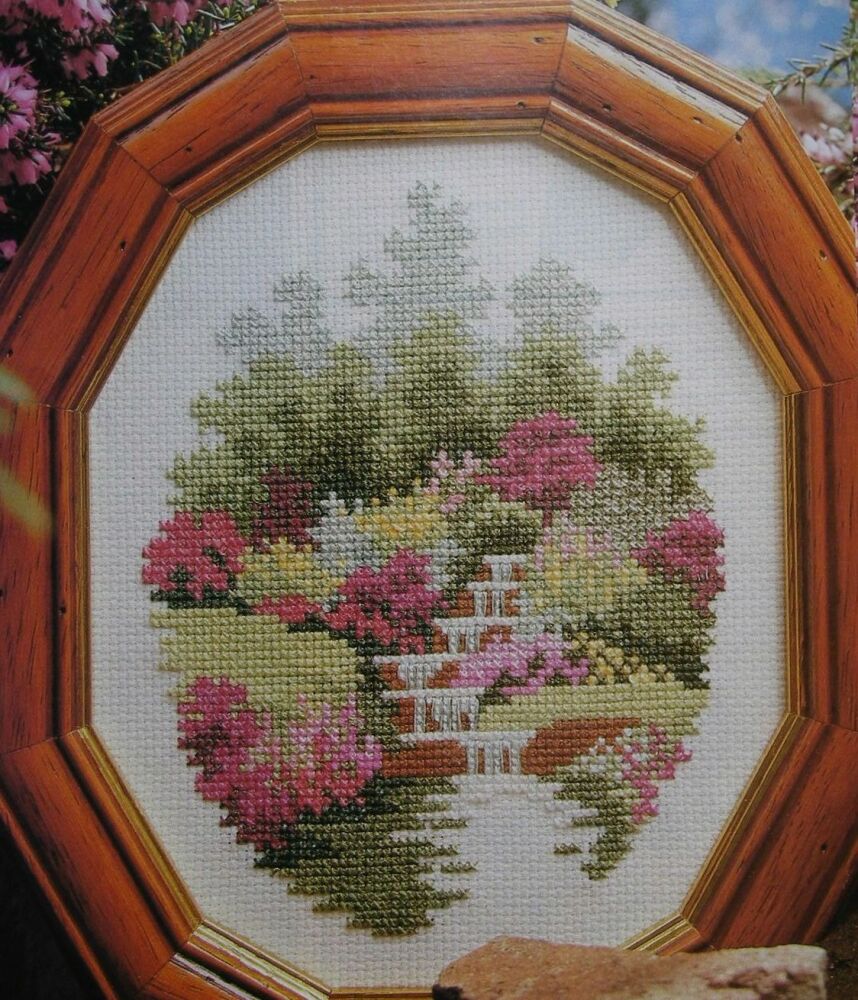 Scottish Heather Garden with Pool ~ Cross Stitch Chart