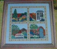 Four Corners of the Garden Sampler ~ Cross Stitch Chart