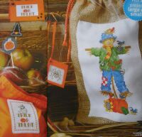 Trick or Treat Halloween Cards Pumpkin Scarecrow ~ Cross Stitch Charts