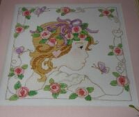 Art Nouveau Lady ~ Cross Stitch Chart