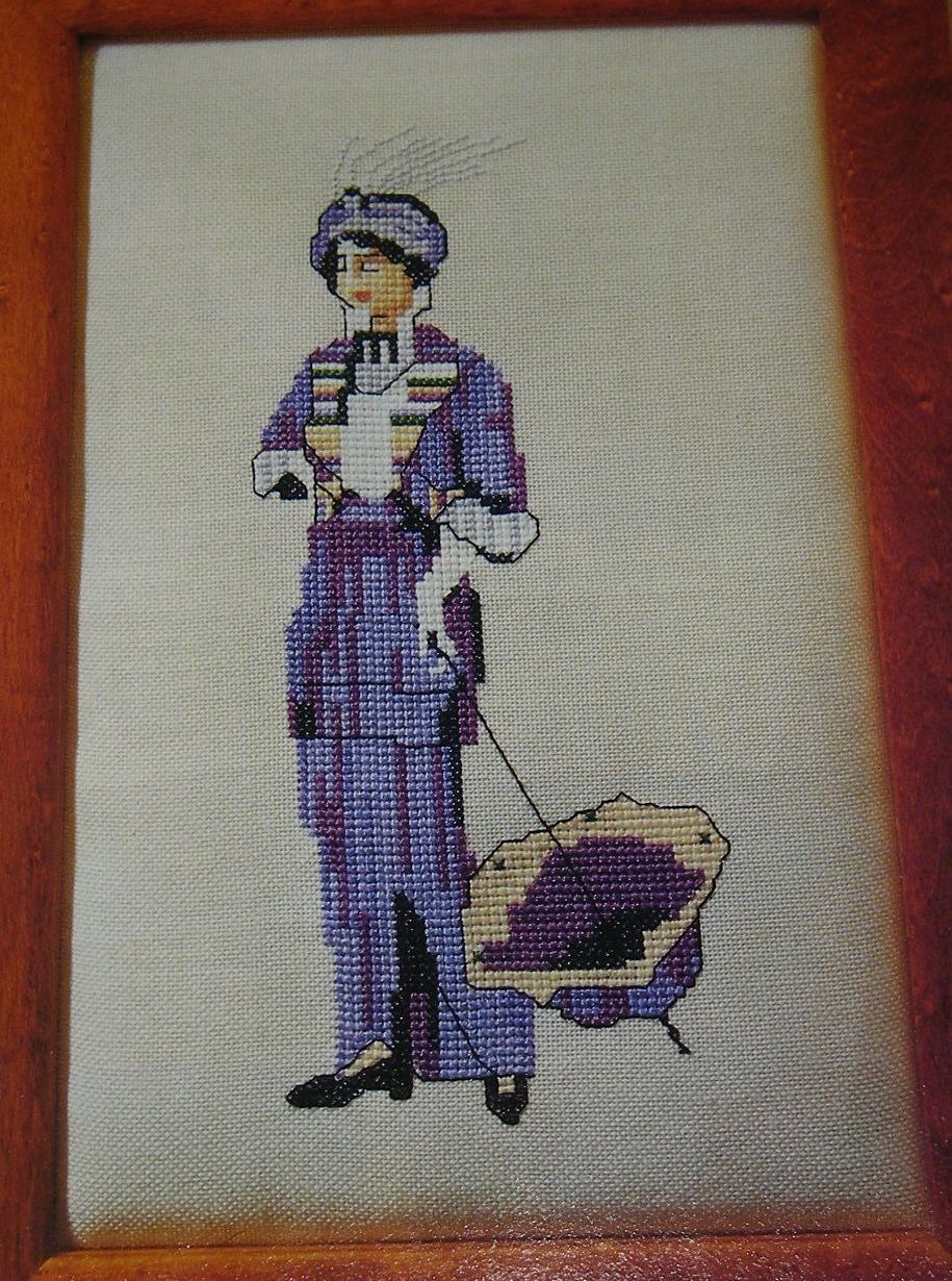 Edwardian lady on Afternoon Outing ~ Cross Stitch Chart